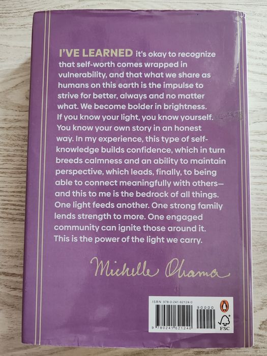Carte Michelle Obama - The Light we carry