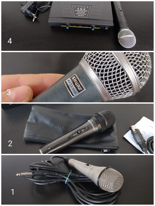 microfon dinamic cu fara fir shure beta 584 wireless xlr