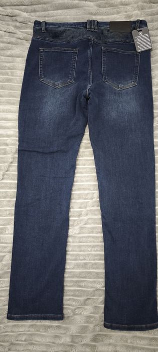 Blugi moto bleumarin L