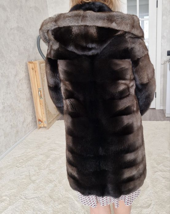 Шуба норковая графит