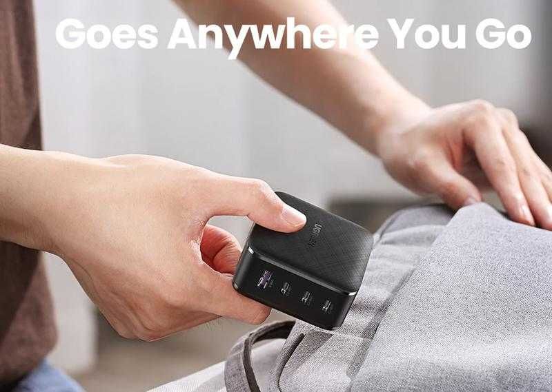 Зарядно устройство 220V UGREEN CD224, 65W, GaN, 3xUSB-C,1xUSB-A,PD,