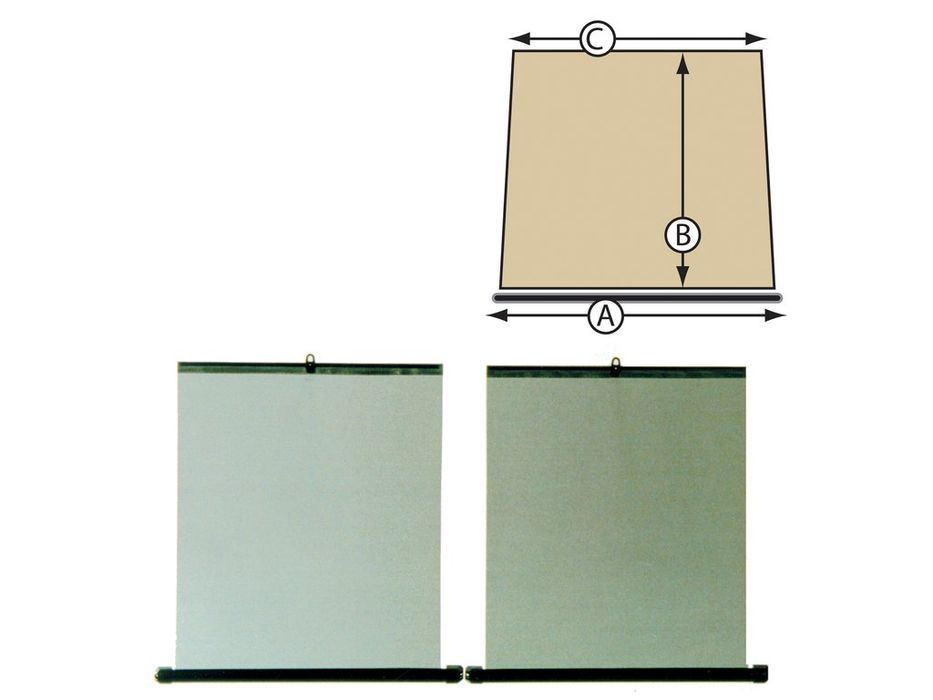 Set 2 jaluzele auto rulou Carpoint pentru geam lateral, 45 x 58 cm, gri, fixare cu ventuze si carlige