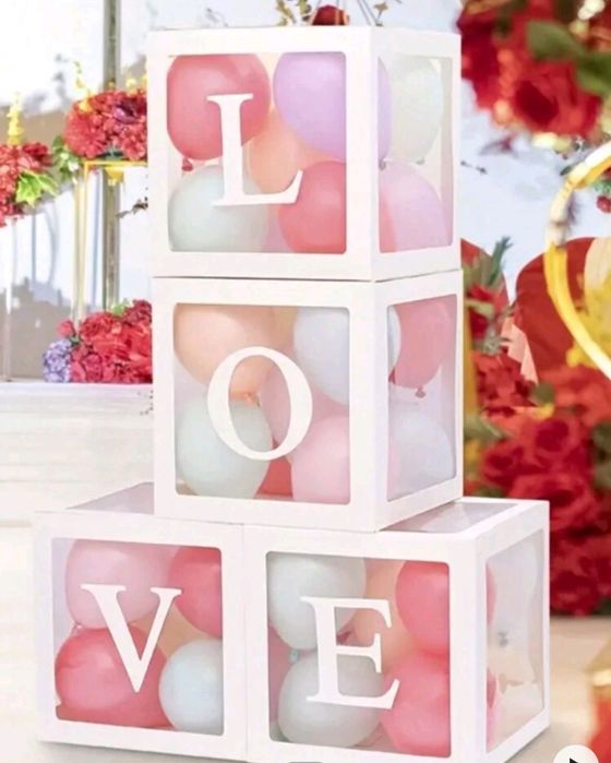 Cutii aniversare cu litere pt petreceri de botez, nunta, etc