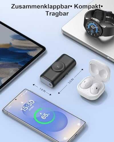 Мини power bank 5000mAh 3-в-1 за Samsung и iPhone USB-C