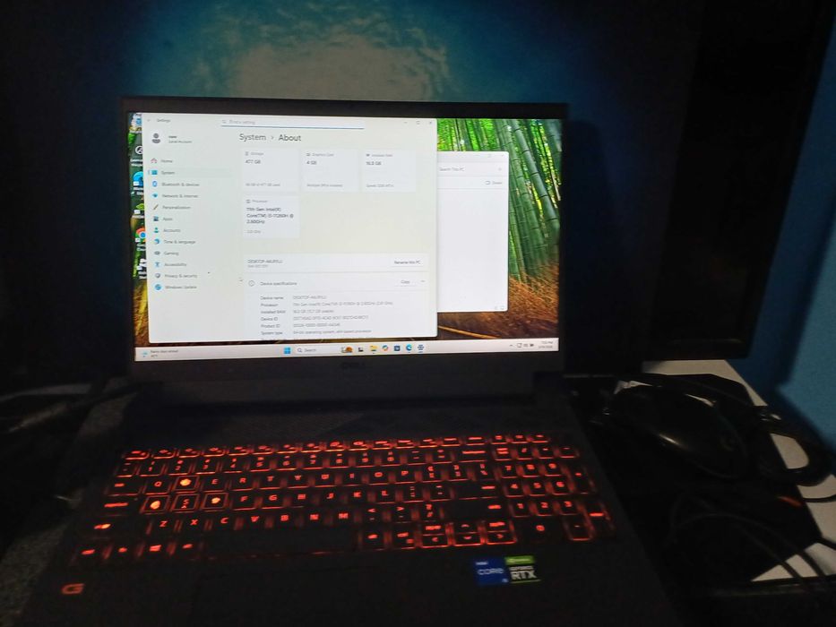 DELL G15 15'' FHD 120hz i5 11gen RTX3050 16GB RAM