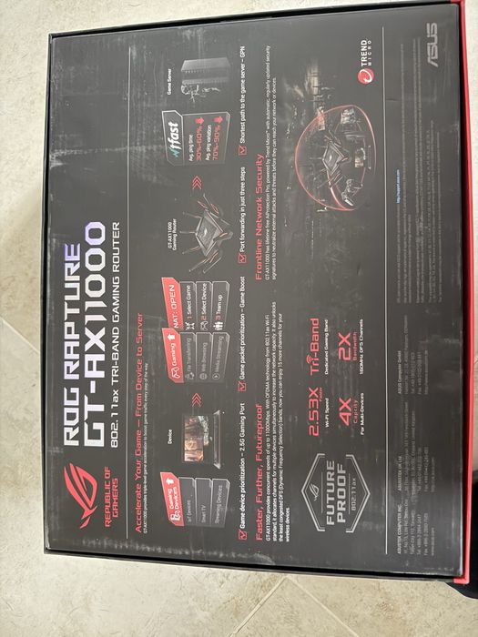 Asus Rog GT 111000 Rapture Gaming Router Gigabit wifi 6
