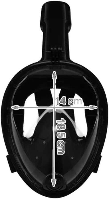 Masca snorkeling L/XL full-face vizibilitate 180° sistem anti-aburire