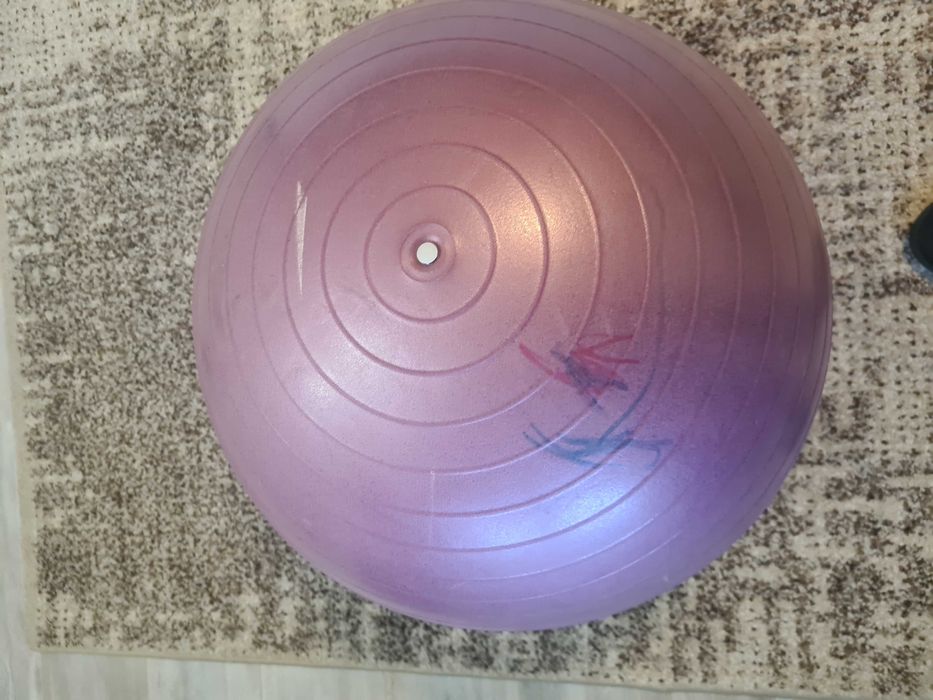 Minge Fitness / Pilates USA PRO – Roz Metalizat, 65cm