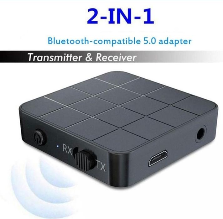 Receptor Audio Bluetooth 2in1 cu transmiter și baterie integrată