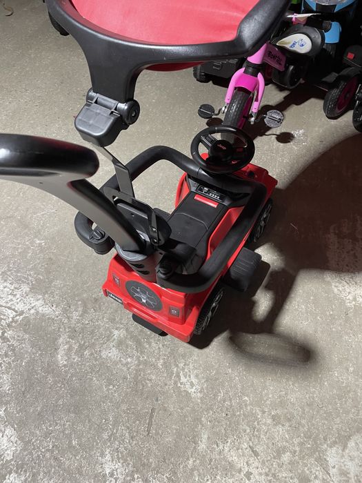 Masinuta cu maner parental si roti EVA Jeep Wrangler