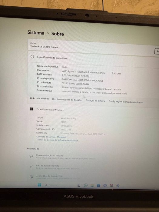 ПРОДАЕТСЯ ноутбук Asus Vivobook 15