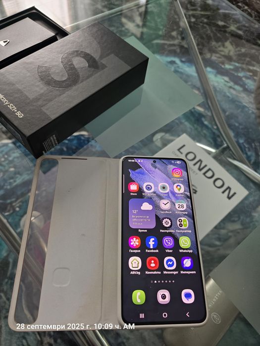 Samsung S21+ 5G 256GB,заедно с активен оригинален калъф