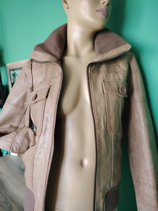 Дънково и кожено яке размер М