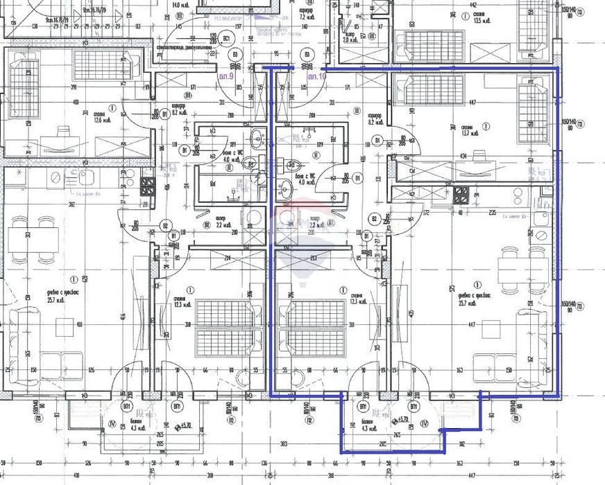 Тристаен апартамент за продажба, кв. Левски, Варна ТЕ