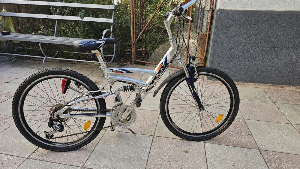 Bicicletă MTB Full Suspension 24", echipare Shimano - 450 lei