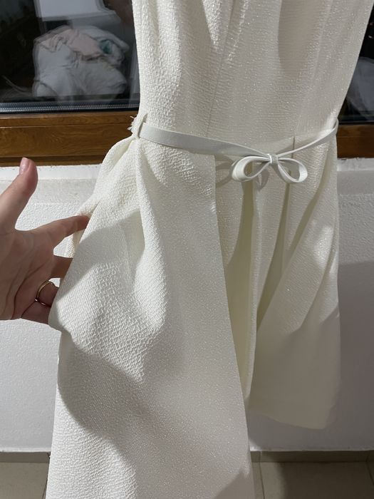 Rochie cununie/mireasa scurta cu buzunare