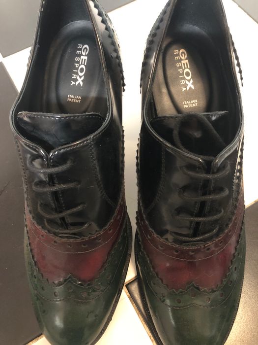 Geox оксфордки дамски обувки естествена кожа дебел ток 41