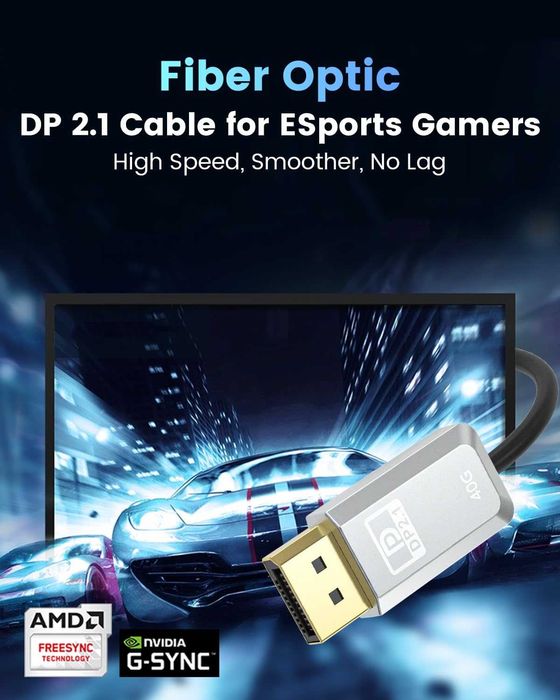 16K оптичен кабел 5M и 1М, DP 2.1 кабел [16K 30Hz, 8K 60Hz, 4K 240Hz]