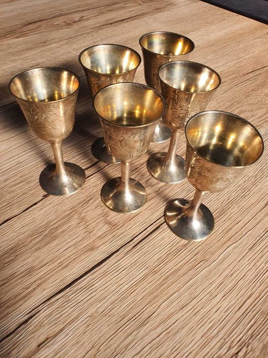 Set de 6 pahare argintate,