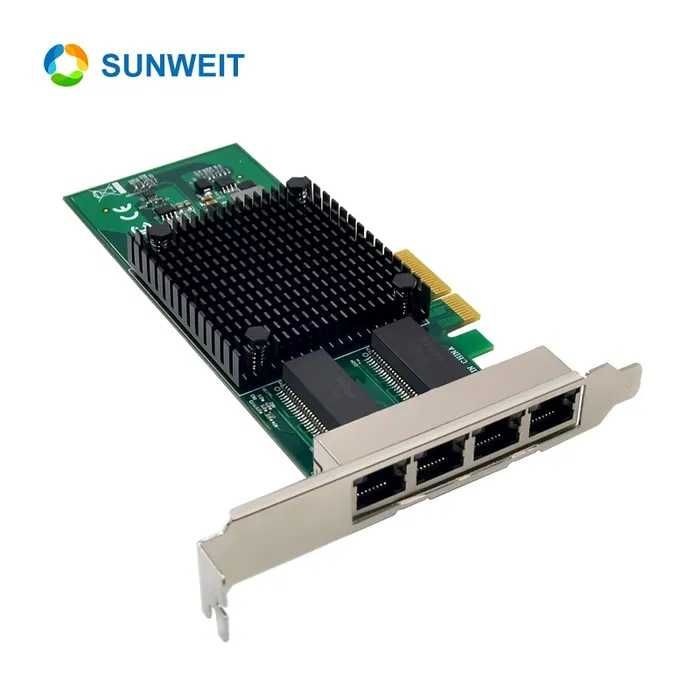 Dostavka.PCI-e Intel i350-T4 Quad RJ45 Gigabit, Server LAN Card