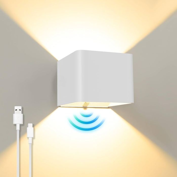 Aplica perete smart, baterie reîncărcabile USB, senzor de prezența