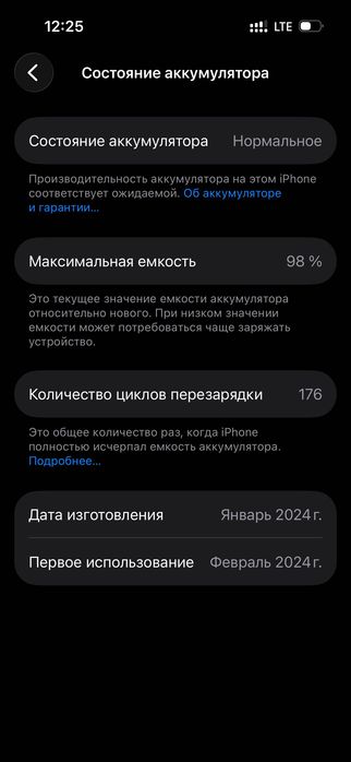 Айфон 15 про 256 гб 98%
