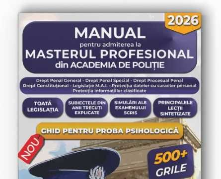 Manual admitere Master Profesional Academia de Poliție - Devino Polițist 2026