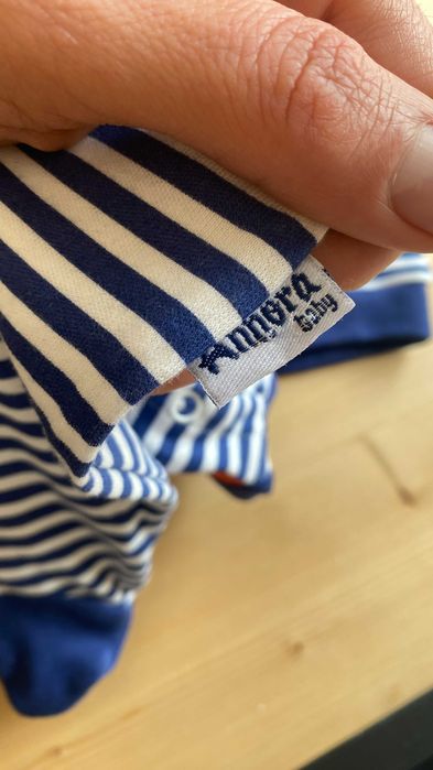 Бебешко гащеризонче с шапка -  комплект, ново, 56 номер