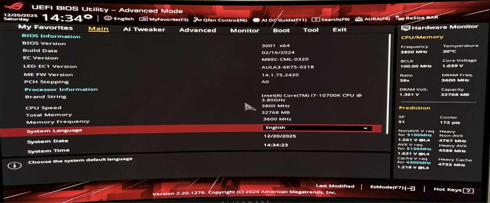 Unitate PC GAMING | i7-10700k |