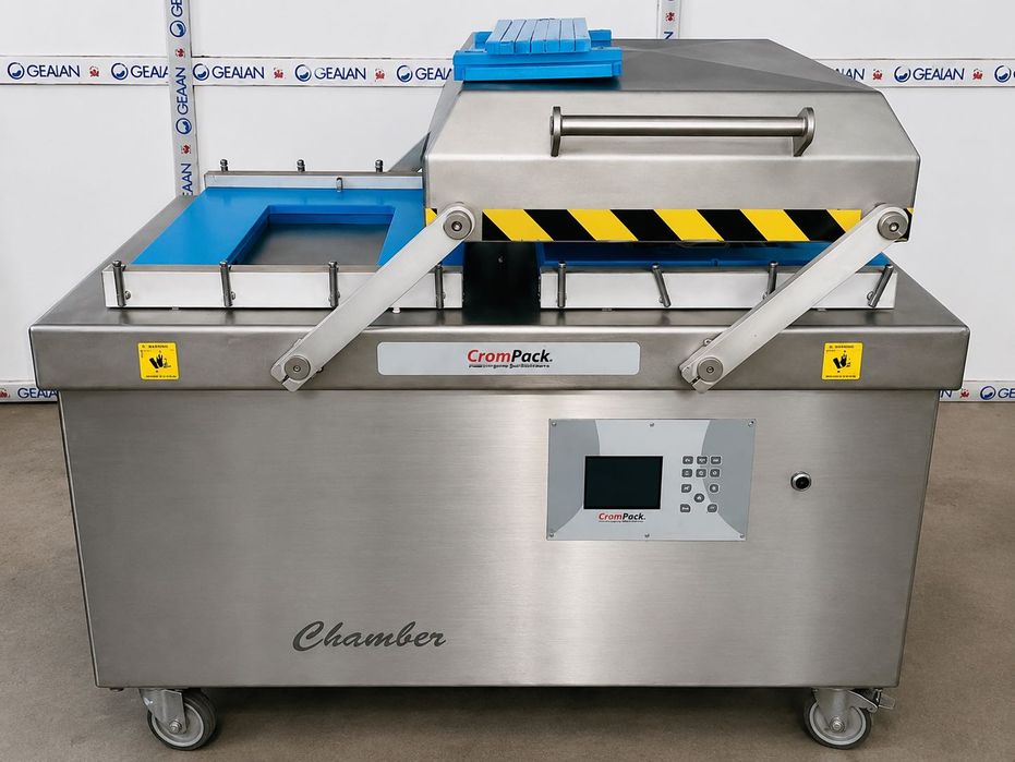 Mașină de Vidat Industrială Dublă Cameră (Double Chamber Vacuum Machine) CromPack – Oțel Inox AISI-304