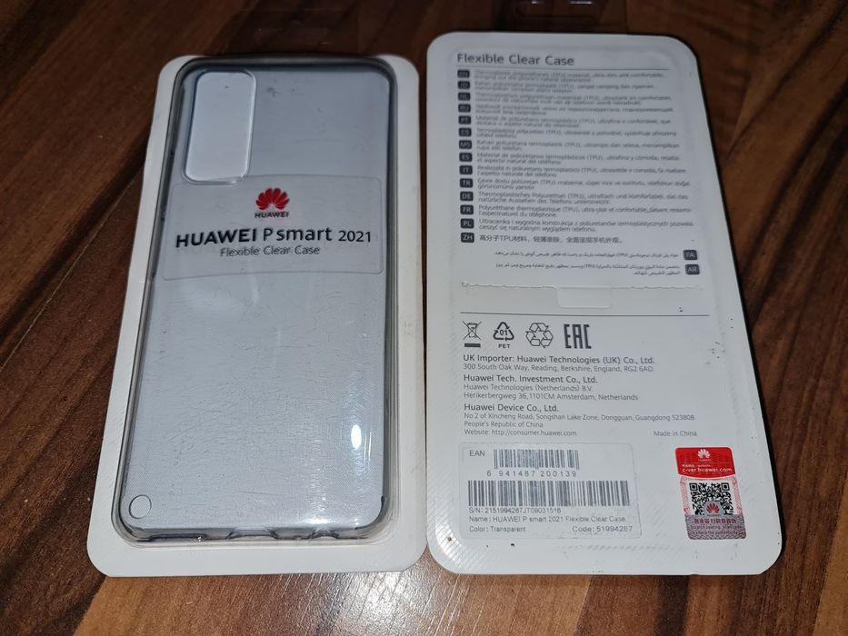 Husa silicon originala Huawei Flexible Clear Case P smart 2021