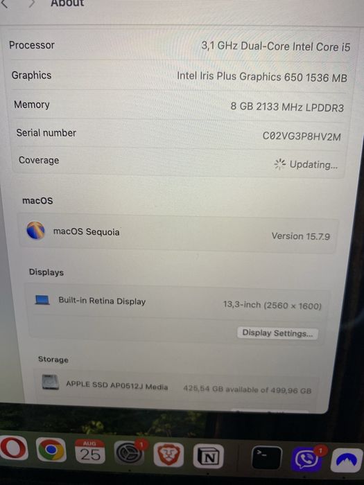 MacBook Pro macOS Sequoia 2024
