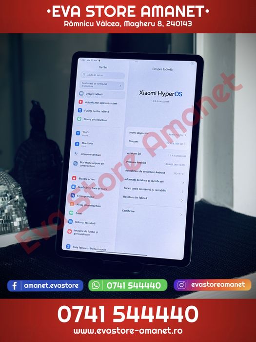 Tableta 12.1” XIAOMI Redmi Pad Pro Quick Silver 256GB 8+4GB RAM WiFi Octa-Core Max 2.4 GHz Android 14 Model: 2405CRPFDG