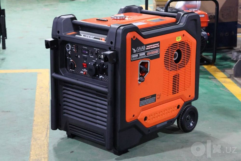 Генератор инверторный движок  saab бесшумный и шумный generator dvijok