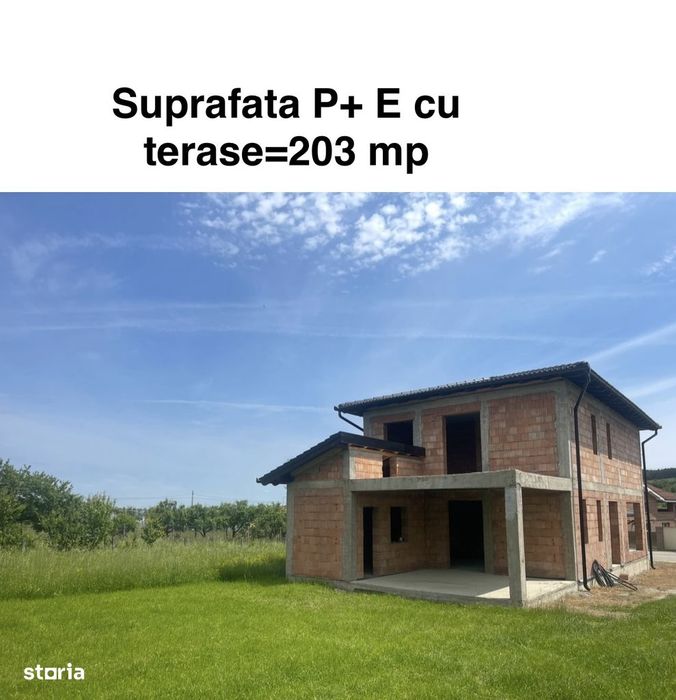 Casa nouă singur în curte 160 mp P+E la roșu cu 500 mp teren Poplaca