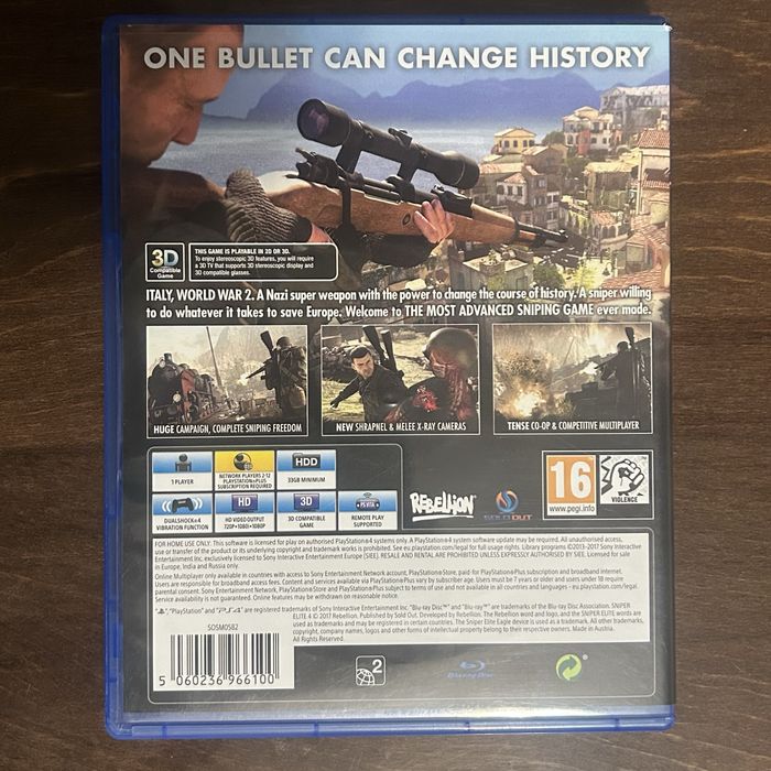 Sniper elite 4 Русская версия