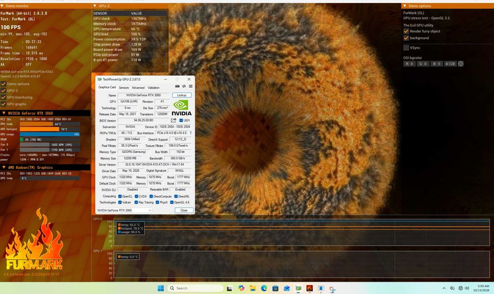 Видео Карта Gainward RTX 3060 Ghost 12GB GDDR6 192bit
