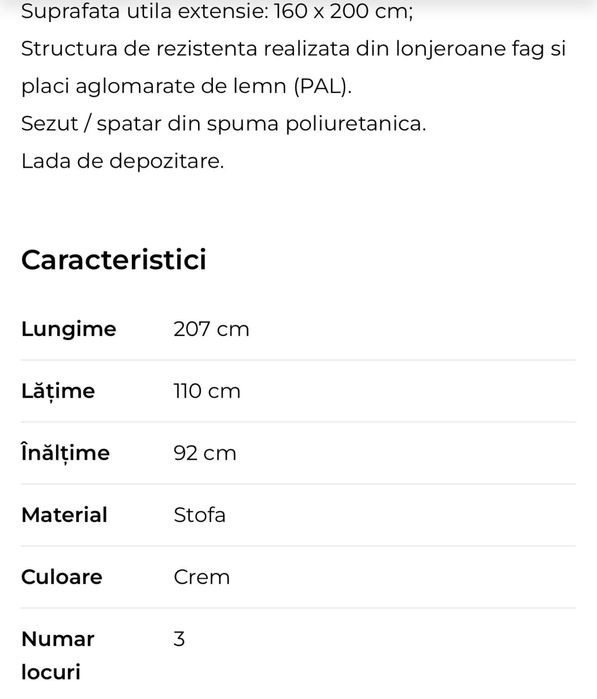 Canapea Mobexpert stare foarte buna