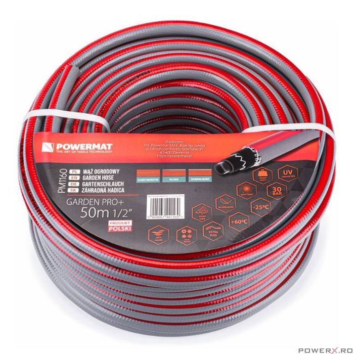 Furtun de gradina Garden Pro, 1/2", 50 m, Powermat
