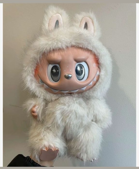 Голямо Лабубу Zimomo, Бяло/Кафяво, Labubu Zimomo 38см