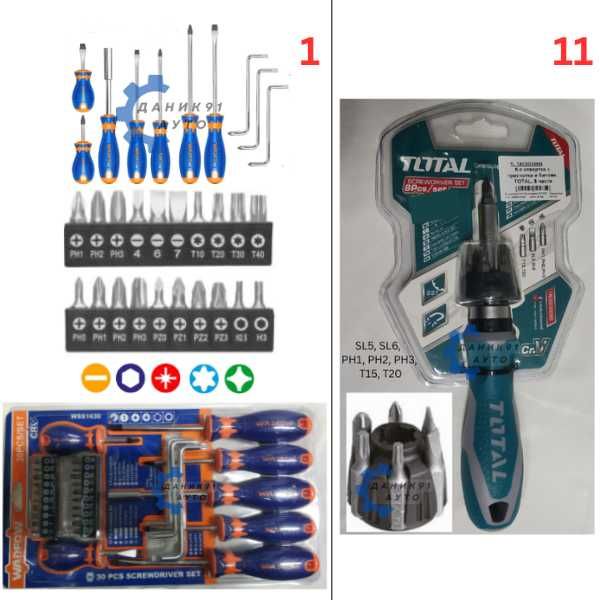 Отвертки и битове - отвертка, бит TOTAL и WADFOW