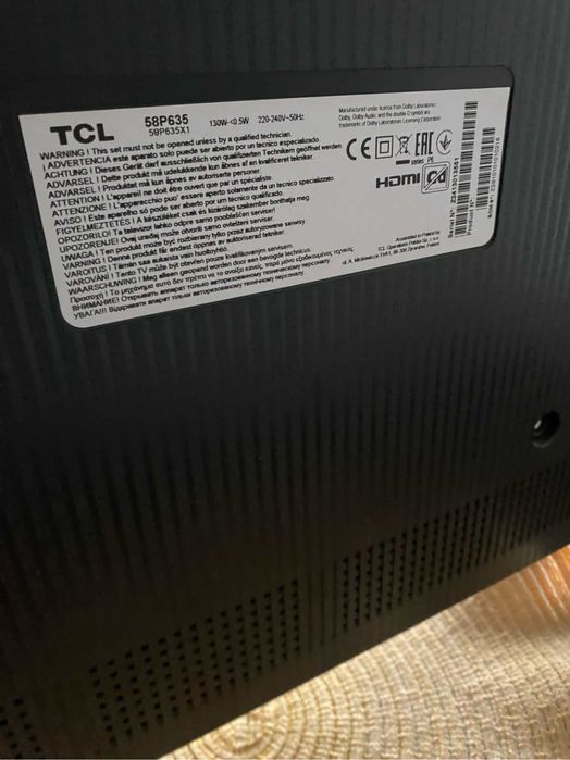 TCL 58P635 – Smart TV Google TV 4K UHD, 146 cm