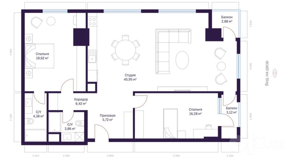 Срочно, ЖК Modera Towers 4-х комнатная квартира. 102.64м2.