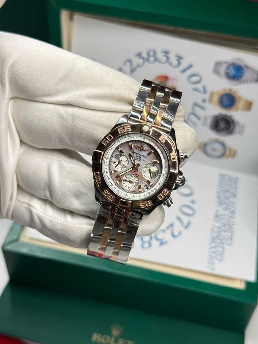 Breitling Chronomat Evolution Two-Tone Rose Gold Chronograph 43 mm