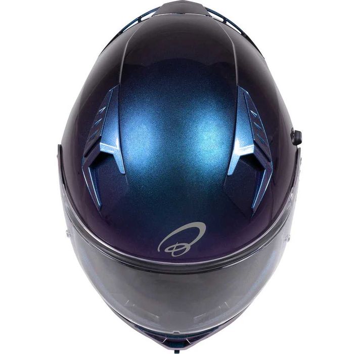 Casca moto NOUA 22.06 Black Atom Albastru Cameleon casca ATV Scuter