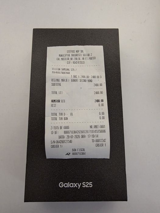 Samsung s25 5G Silver Shadow 256Gb NOU Sigilat Acte 2 ANI GARANȚIE