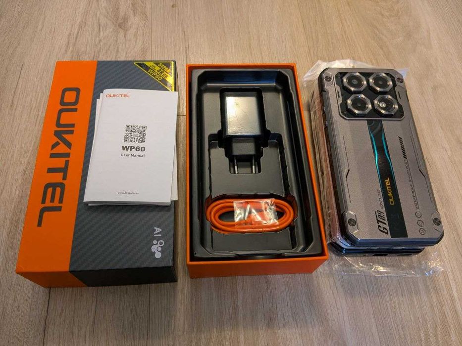 Нов удароустойчив смартфон Oukitel WP60 5G 7.2 inch screen 512GB/48GB 10000mAh 5G/NFC Black 360g