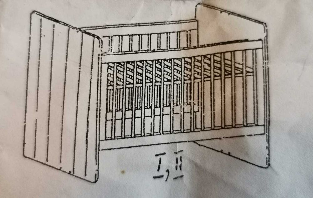 Дървена детска кошара/легло 2 в 1 (60/120 см. и 90/200 см.)