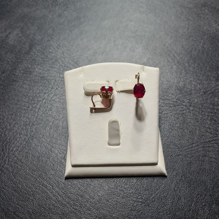 Серьги Золотые  Рубин 583