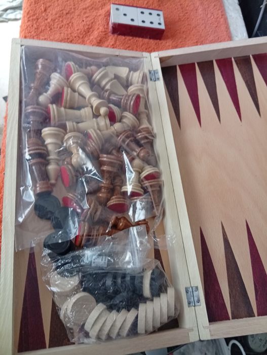 Șah și table 32 cm lemn Romania